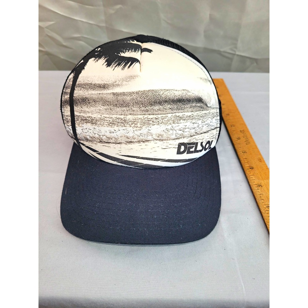 Del Sol Trucker Hat Color Changing Beach Print Mesh Back Adjustable One Size